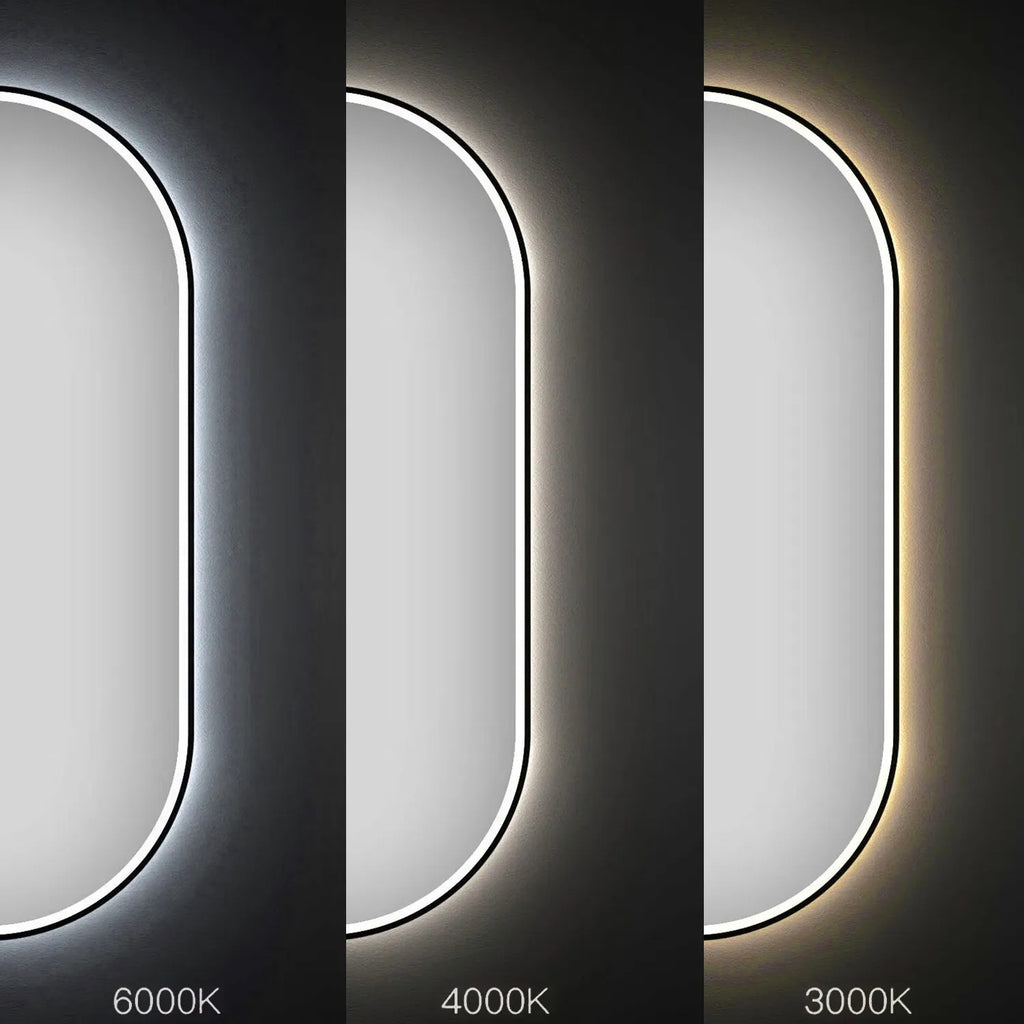 Zrcadlo LED OVL 50x100cm Black  5