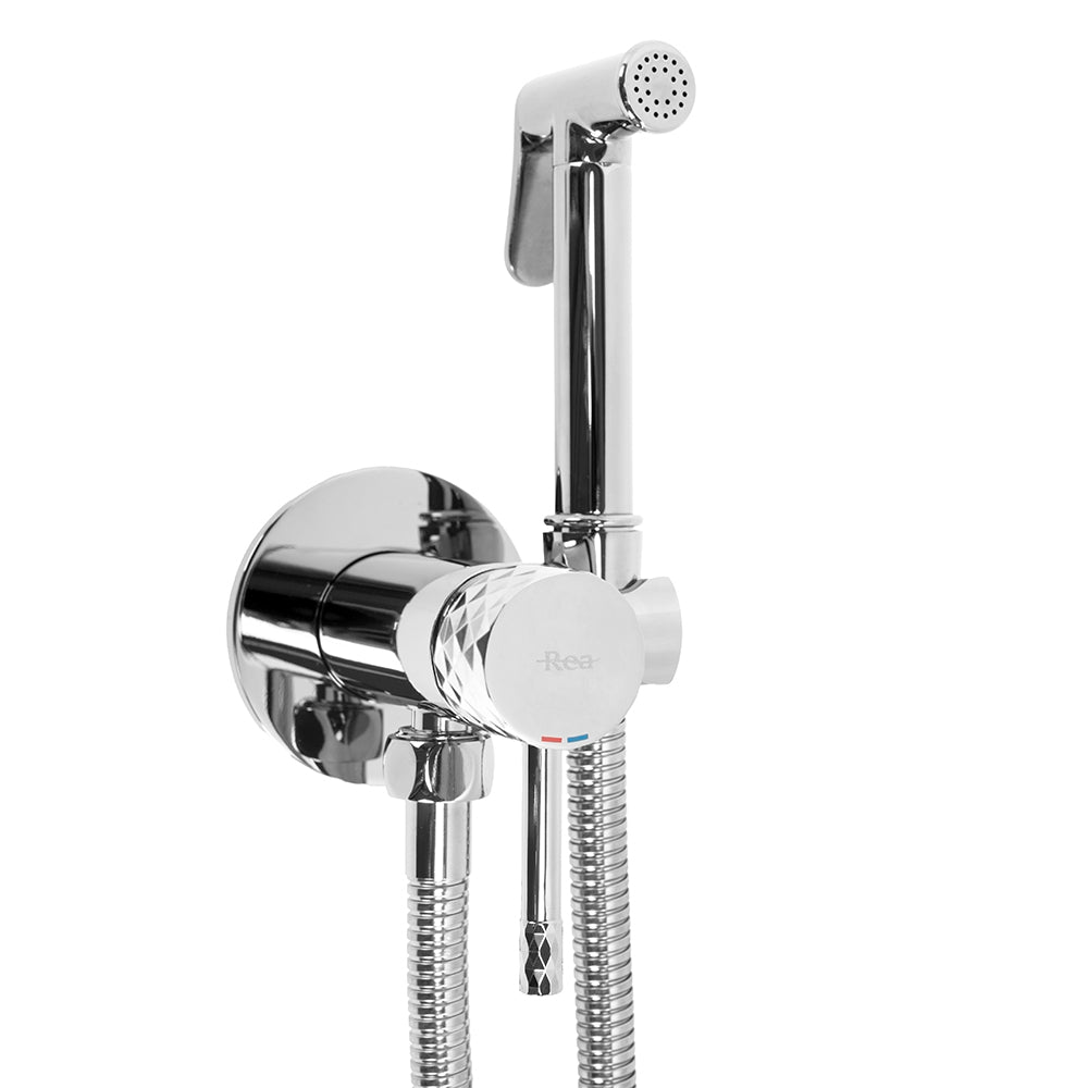 Podomítková bidetová baterie LUNGO LOOP Diamond Chrome  1