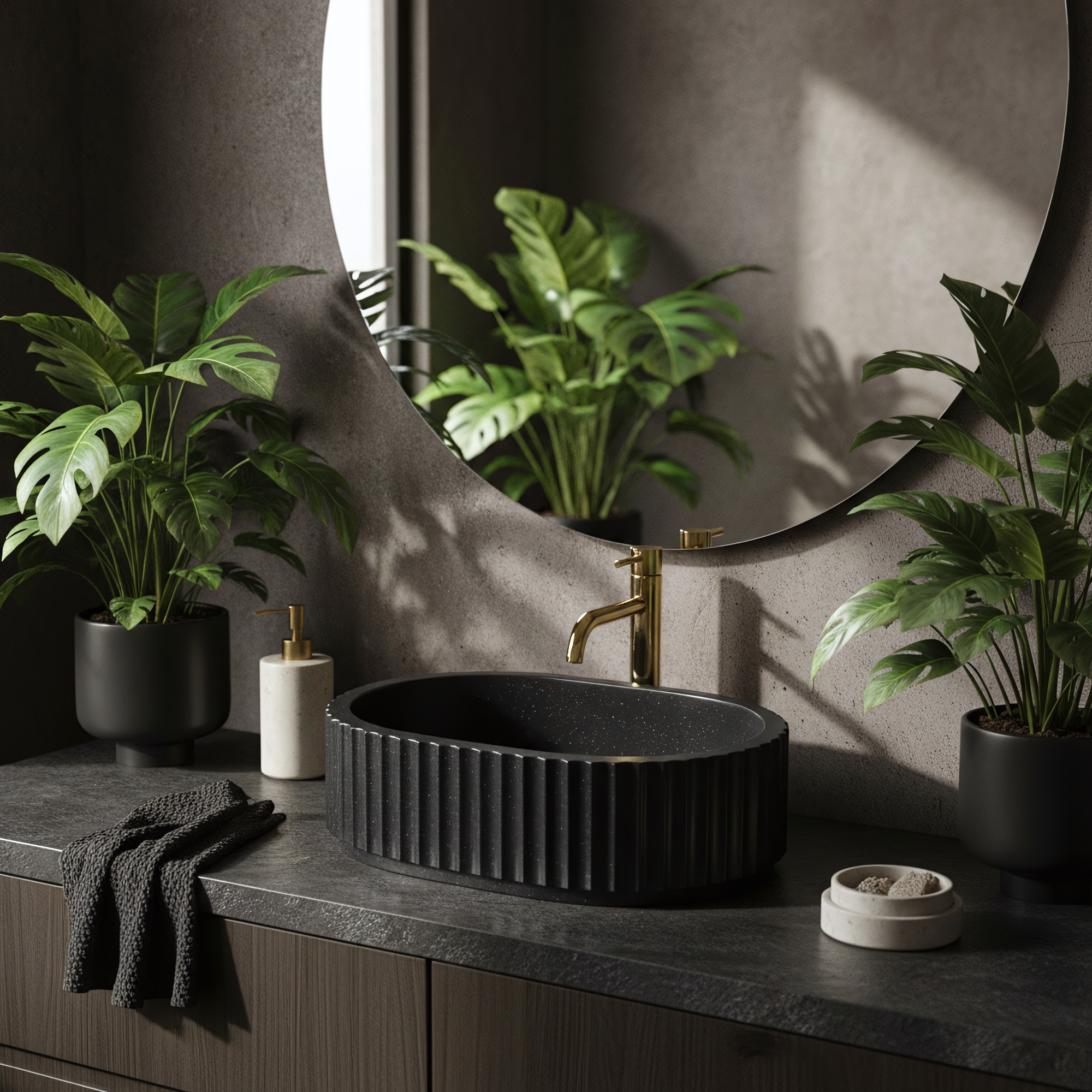 Umyvadlo na desku Margaret Black  3