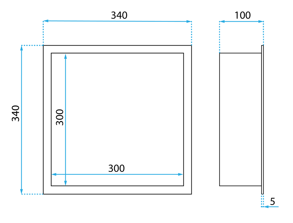 bathroom shelf 30x30 gold brush  8