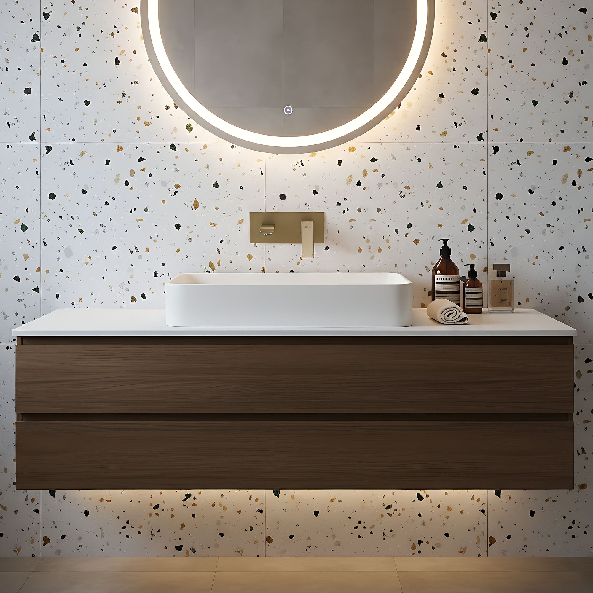 Podomítková vanová baterie REA Joe Brush Gold  4