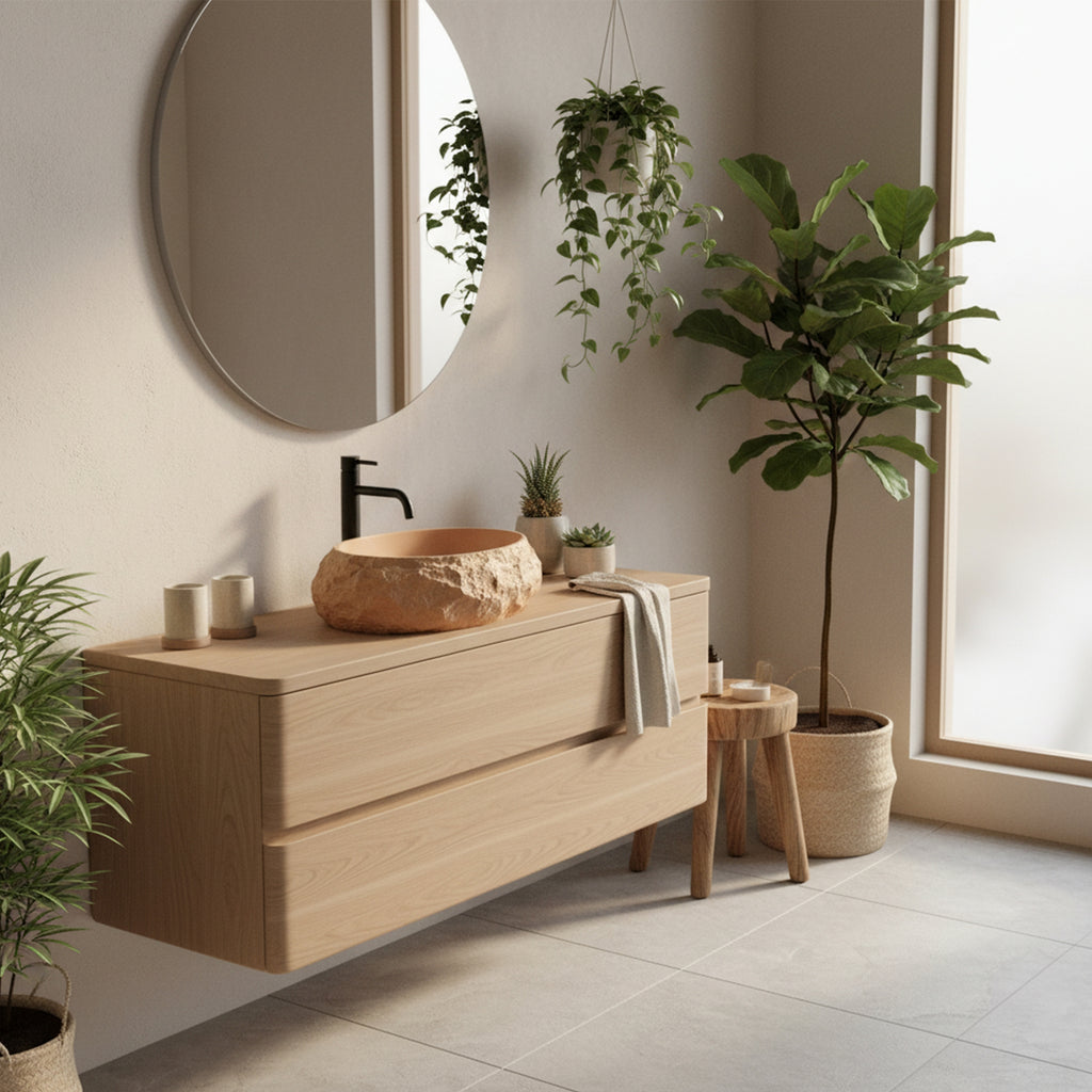 Umyvadlo na desku Mika Light Terracotta  5