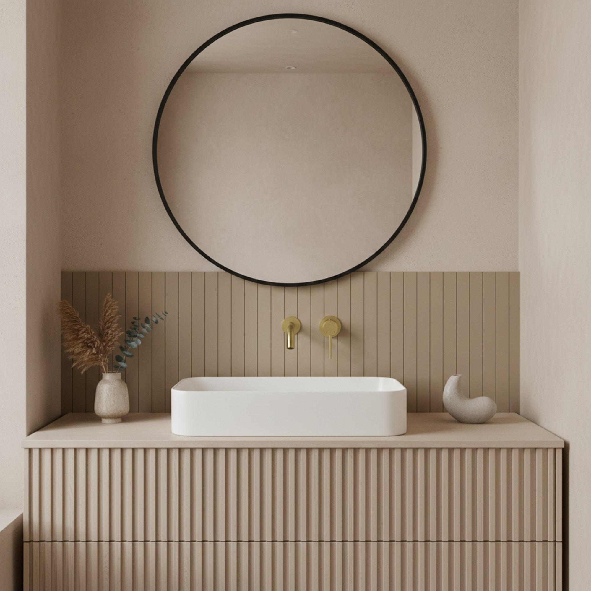 Podomítková vanová baterie Rea Clif Brush Gold  3