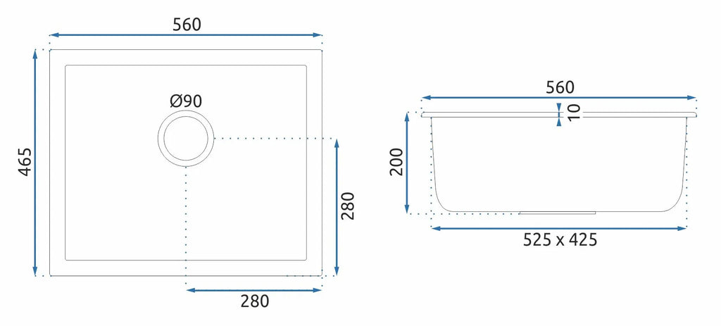 Kuchyňský dřez REA NELS - černá žula  8