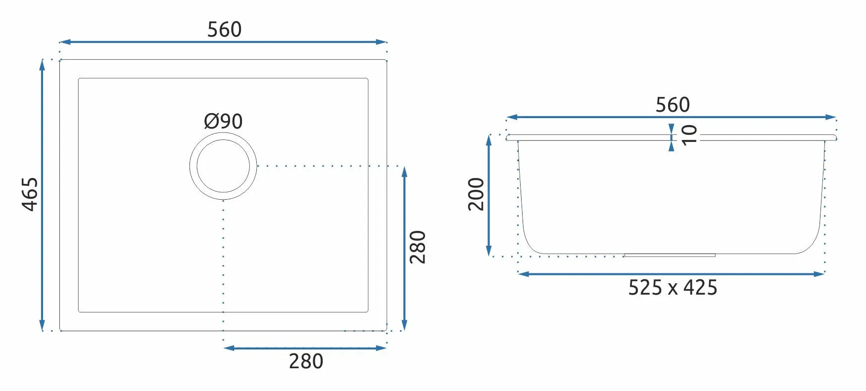 Kuchyňský dřez REA NELS - černá žula  8