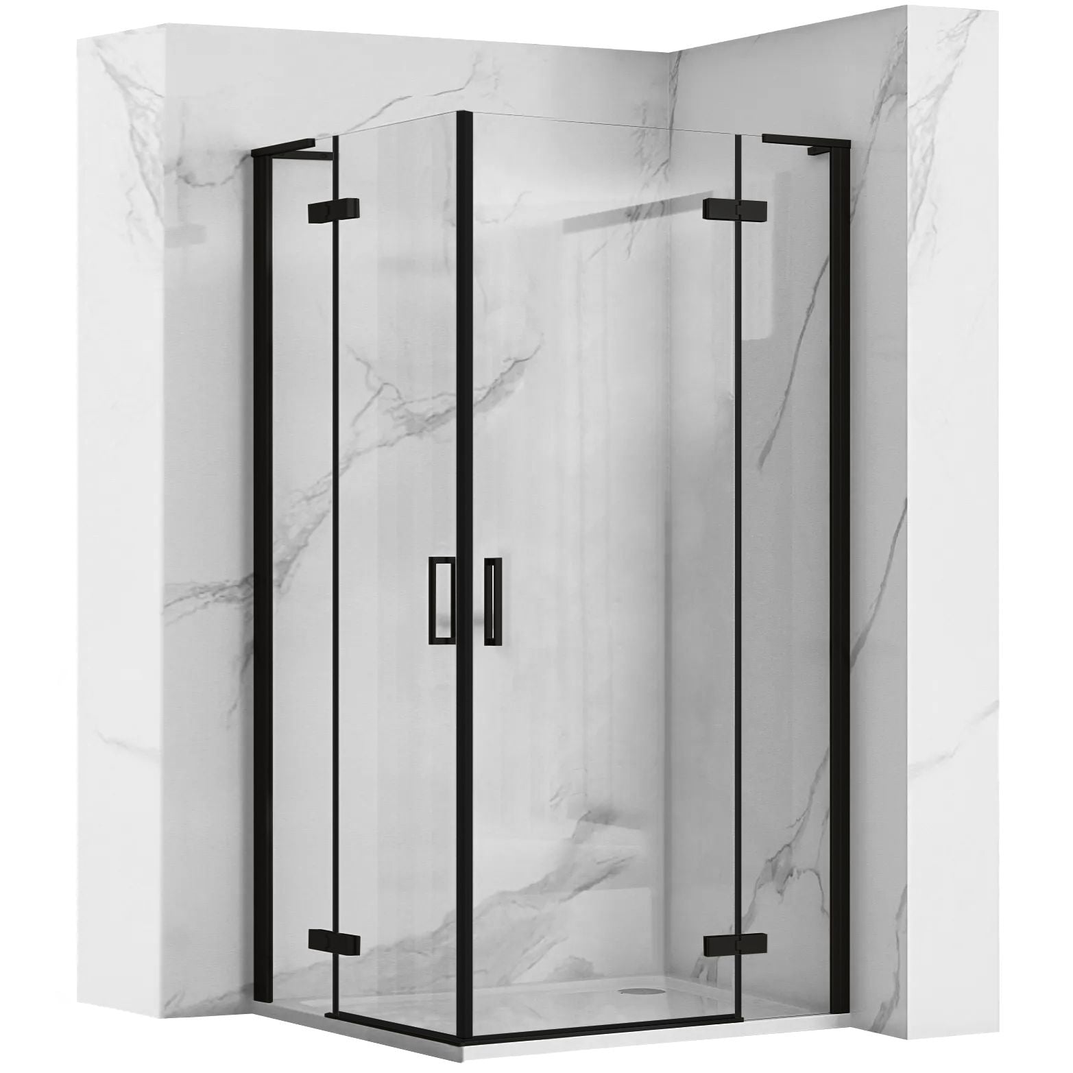 Sprchová kabina REA Hugo Double Black 90x90  1