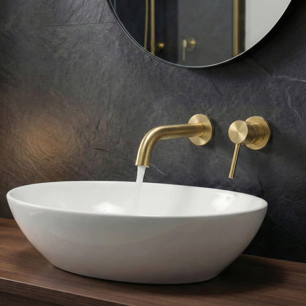 Výtokové rameno pro podomítkovou baterii Rea Lungo 20 cm Matt Gold  3