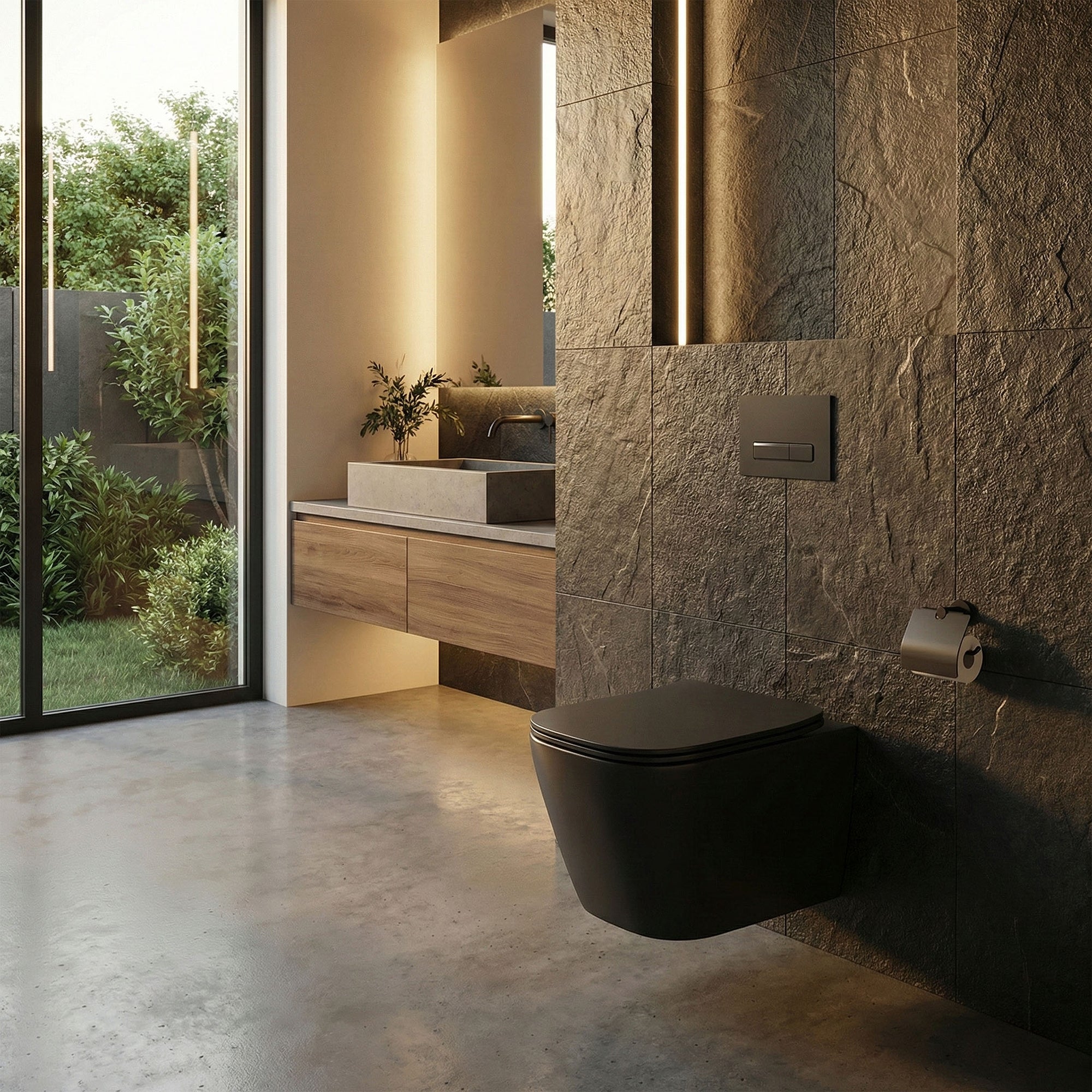 Závěsná WC mísa Rea Julio Black Matt  4