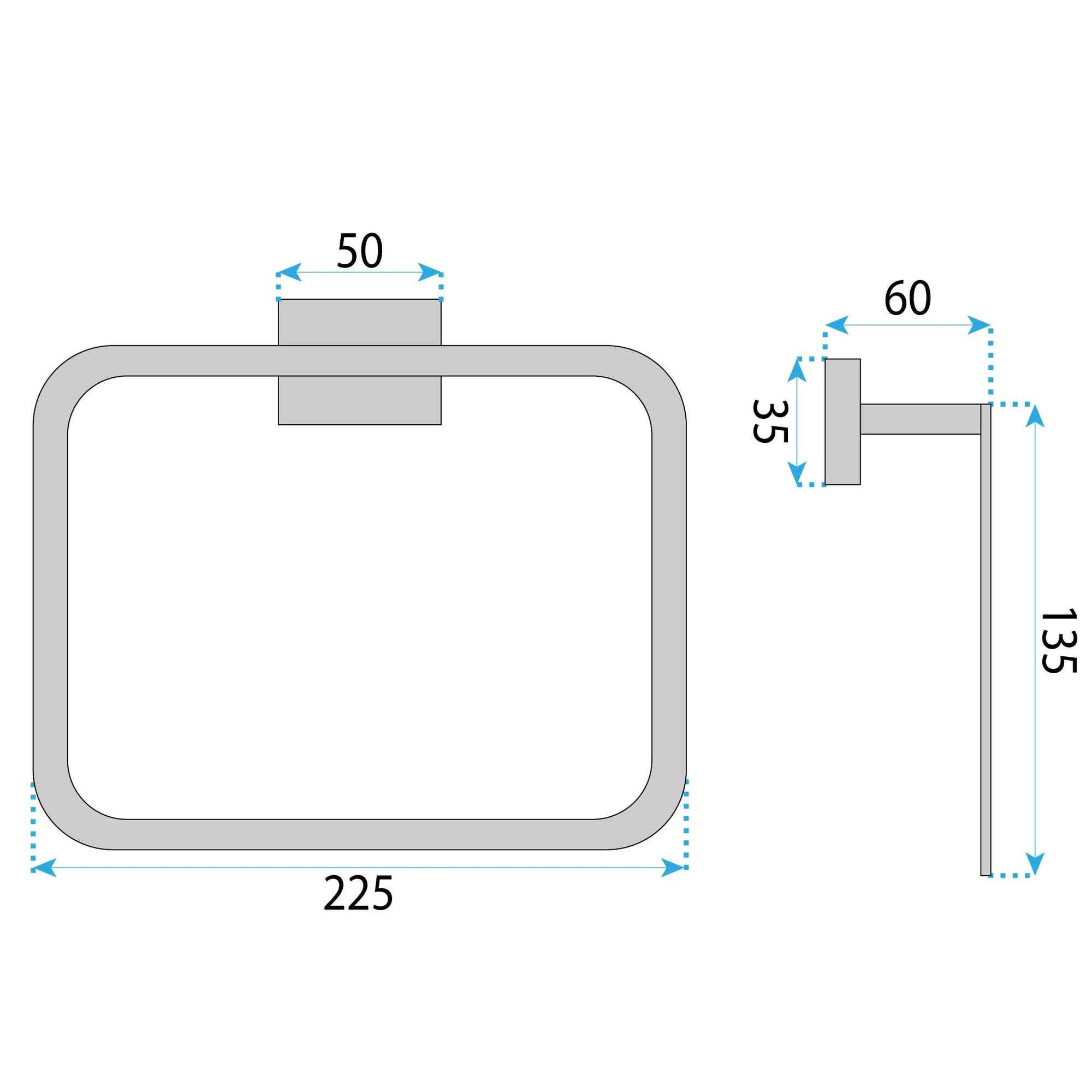 Koupelnový věšák Ring 210 OSTE CHROME  5