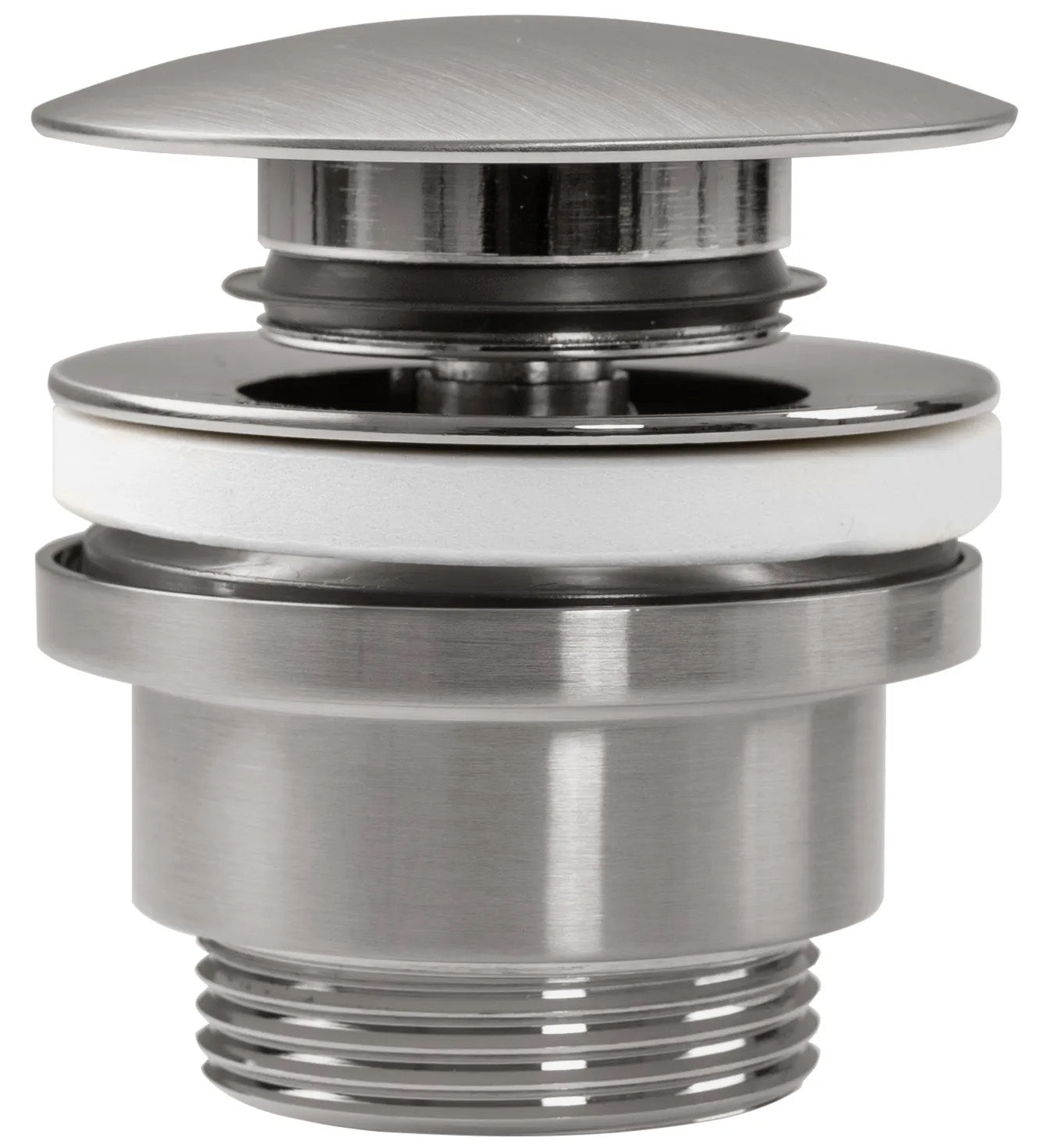 Univerzální umyvadlová výpusť REA Click-clack - broušený nikl INOX  1