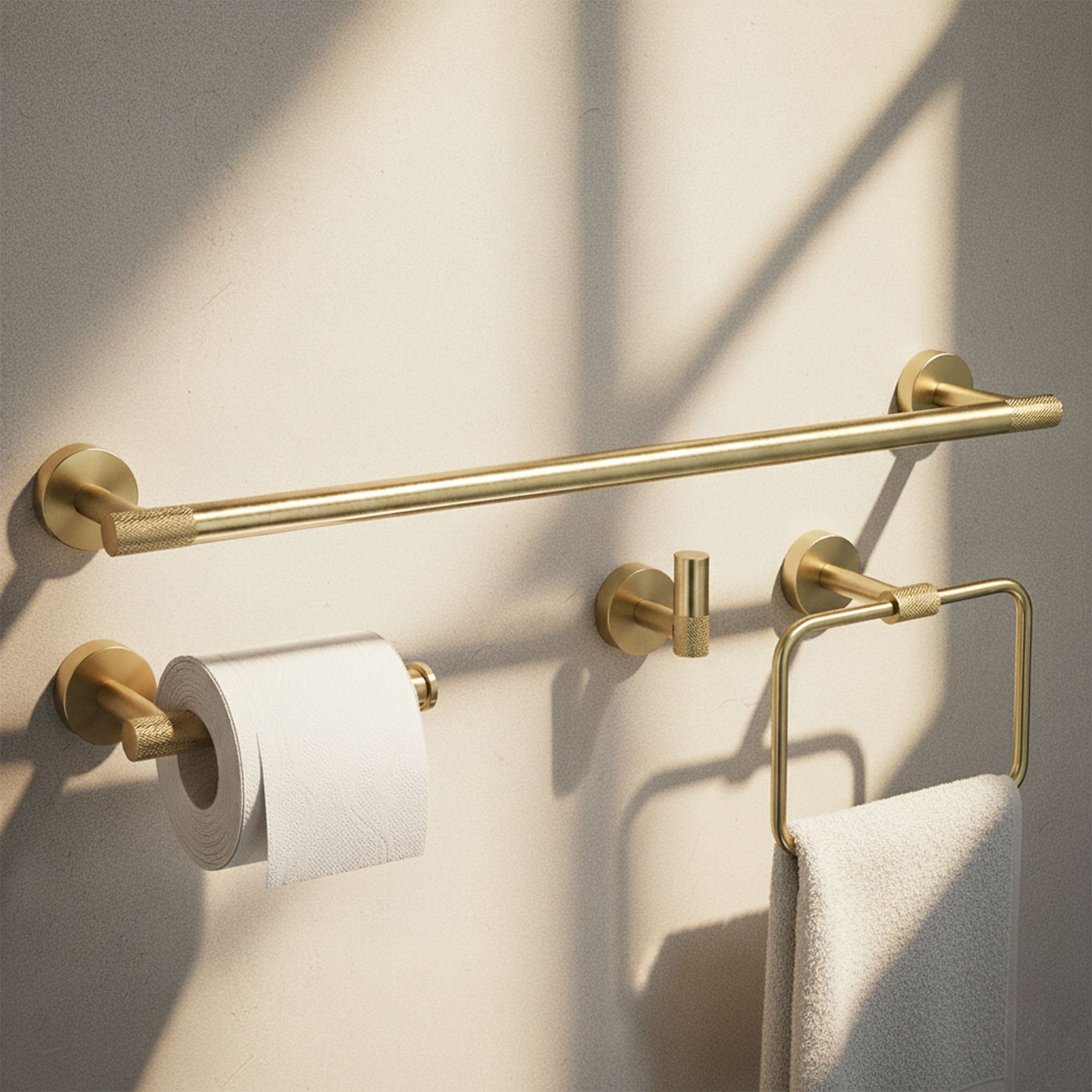 Sada koupelnových doplňků GRID Brush Gold 4 díly  4