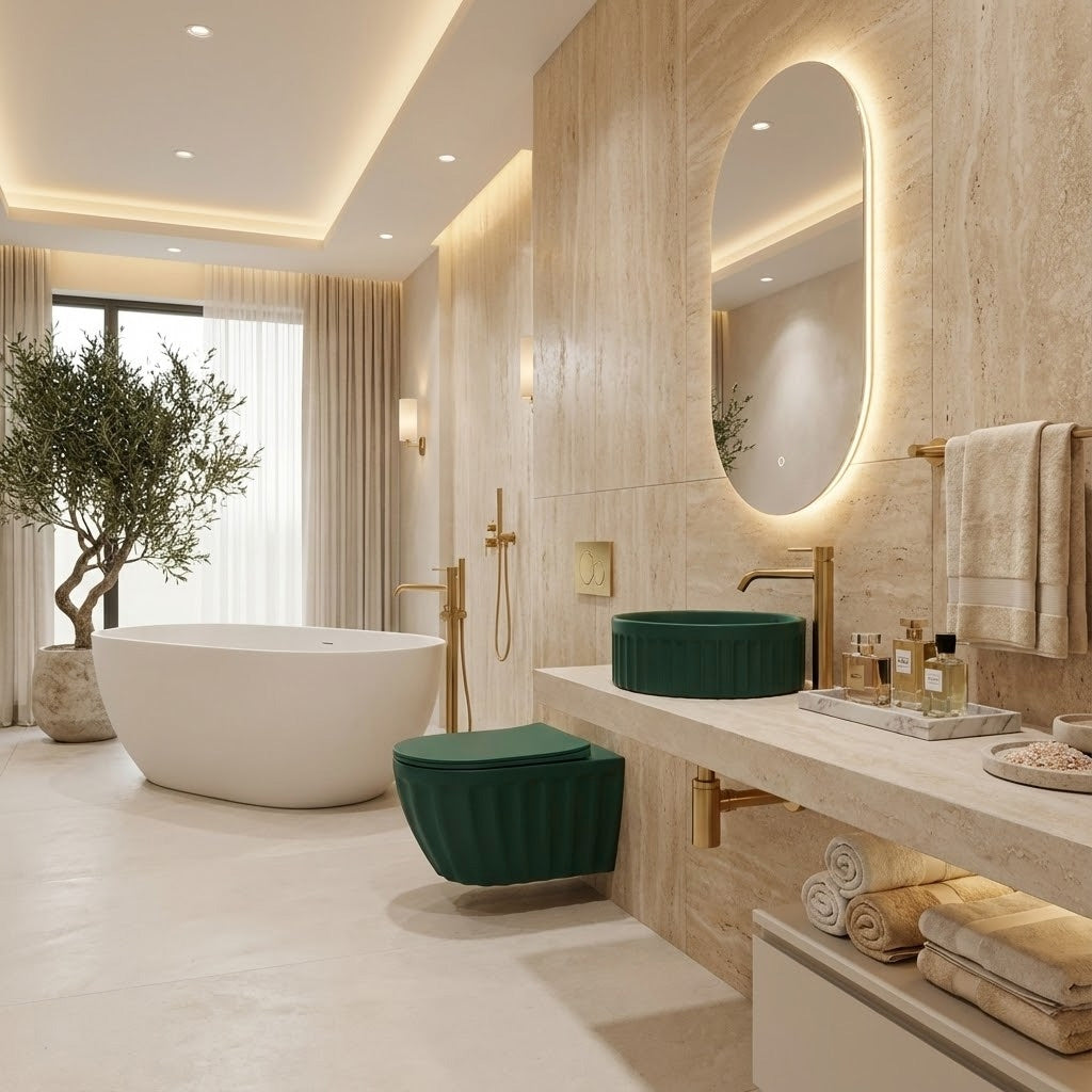 Umyvadlo na desku DUO Matcha  Matt  4