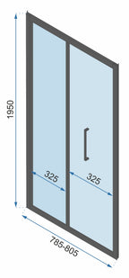 Rohový sprchový kout REA RAPID FOLD Dveře: 90 x Sprchová zástěna: 80 6
