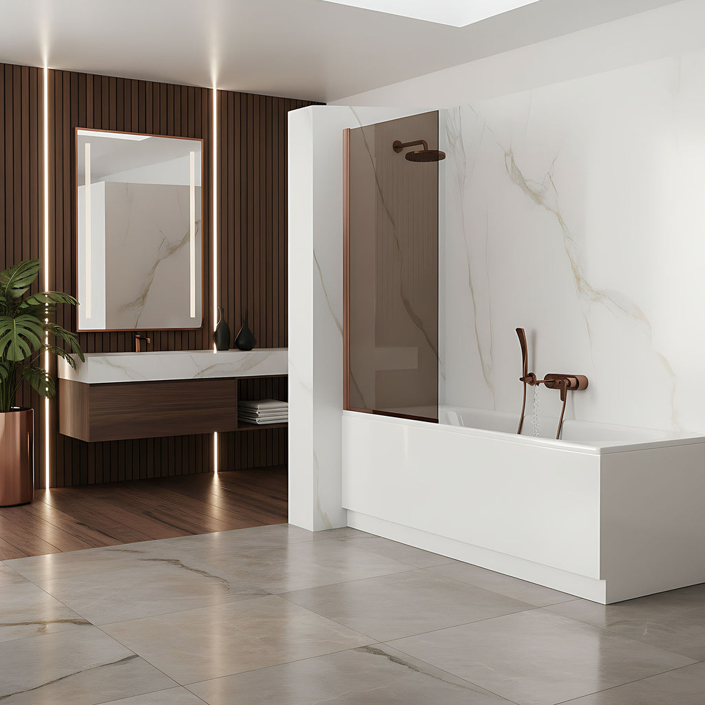 Paravan vanový Rea Elegant Brush Copper 80  7