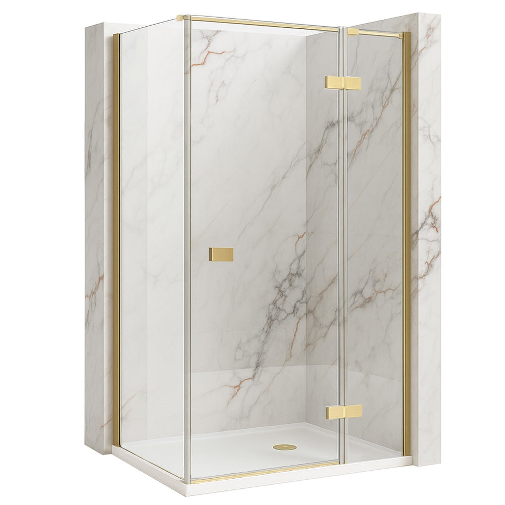 Sprchový kout Rea Atlas 120x90 Brush Gold vlevo 1