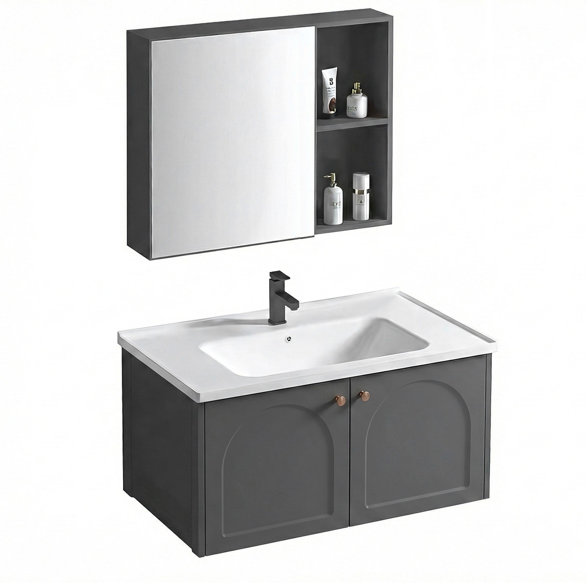 Sada koupelnového nábytku s umyvadlem Denver 80cm Grey  2