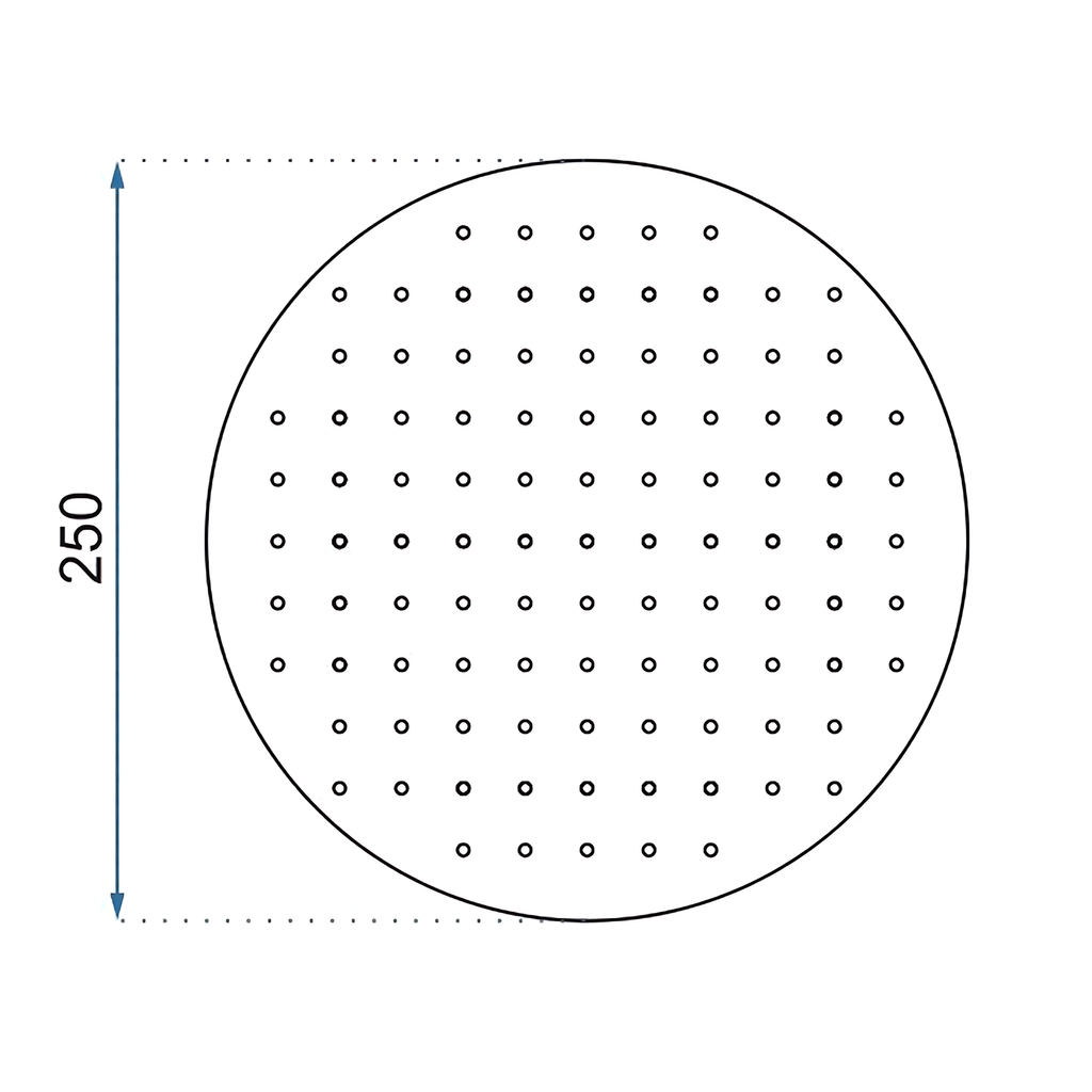 Dešťová sprcha Rea Black Matt 25cm  5