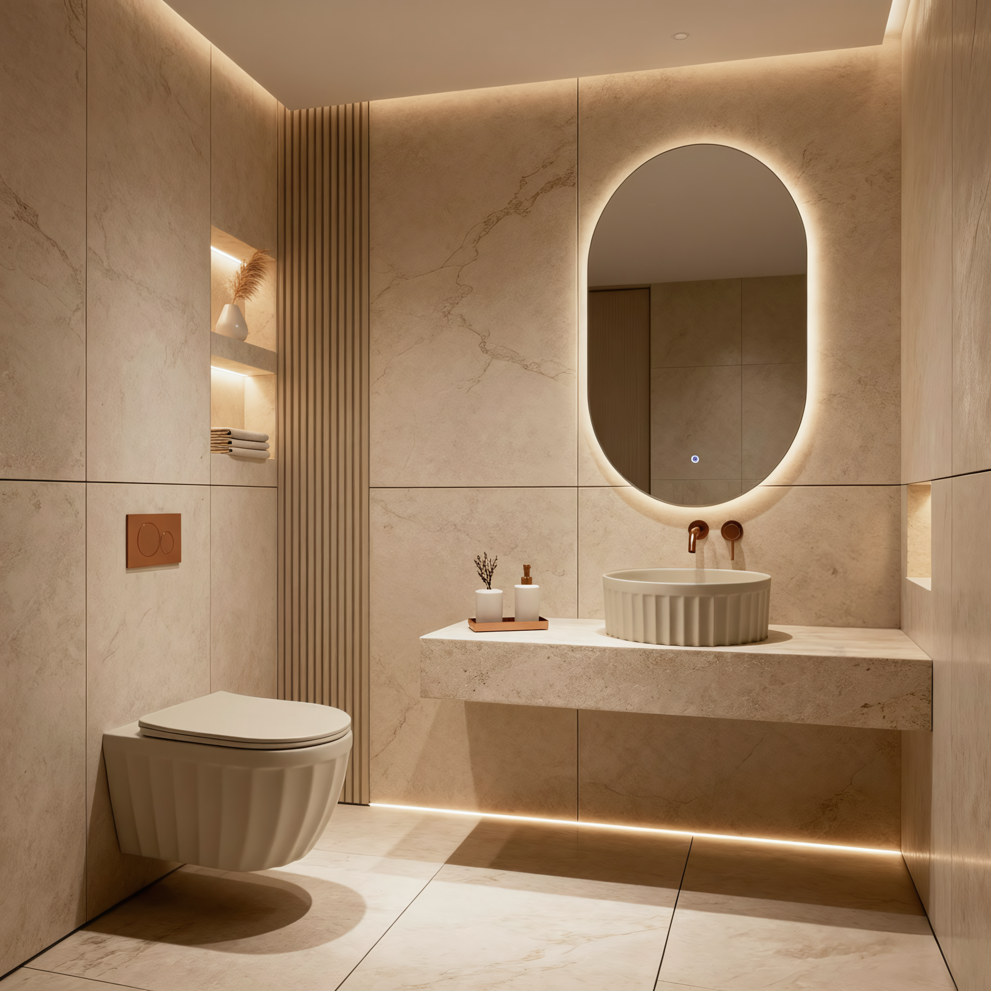 Umyvadlo na desku DUO Caffe Latte Matt  4