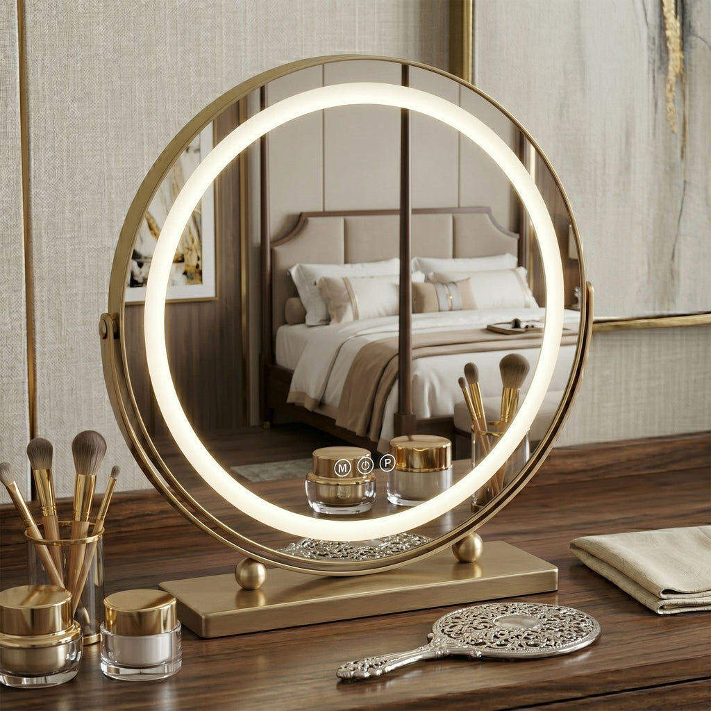 Zrcadlo LED MAKE-UP L.Gold 40 cm  1