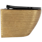 Závěsná WC mísa Rea Carlo Mini Tornado Black Brush Gold  5