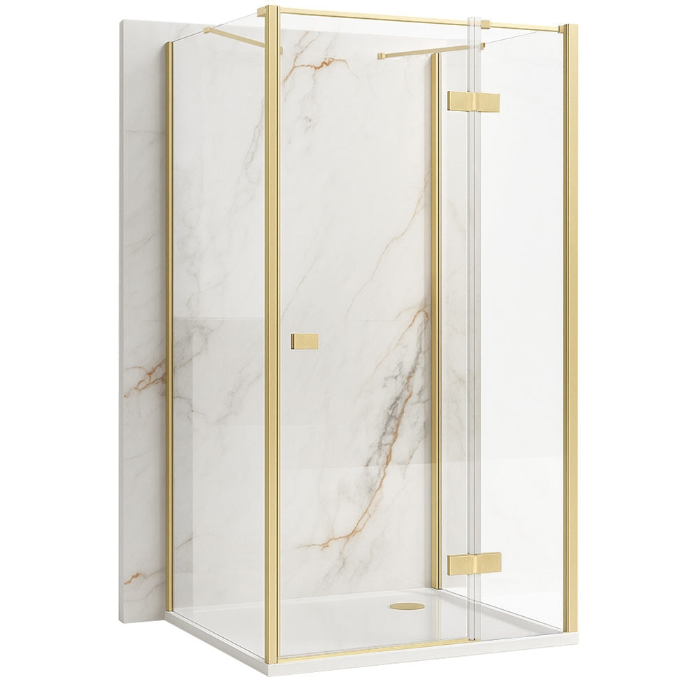 Sprchový kout Rea Atlas 120x100 Brush Gold vlevo 1