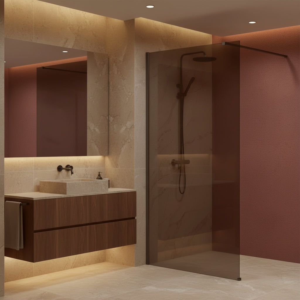 Sprchová zástěna Rea Flexi Brown / Titan 110  5