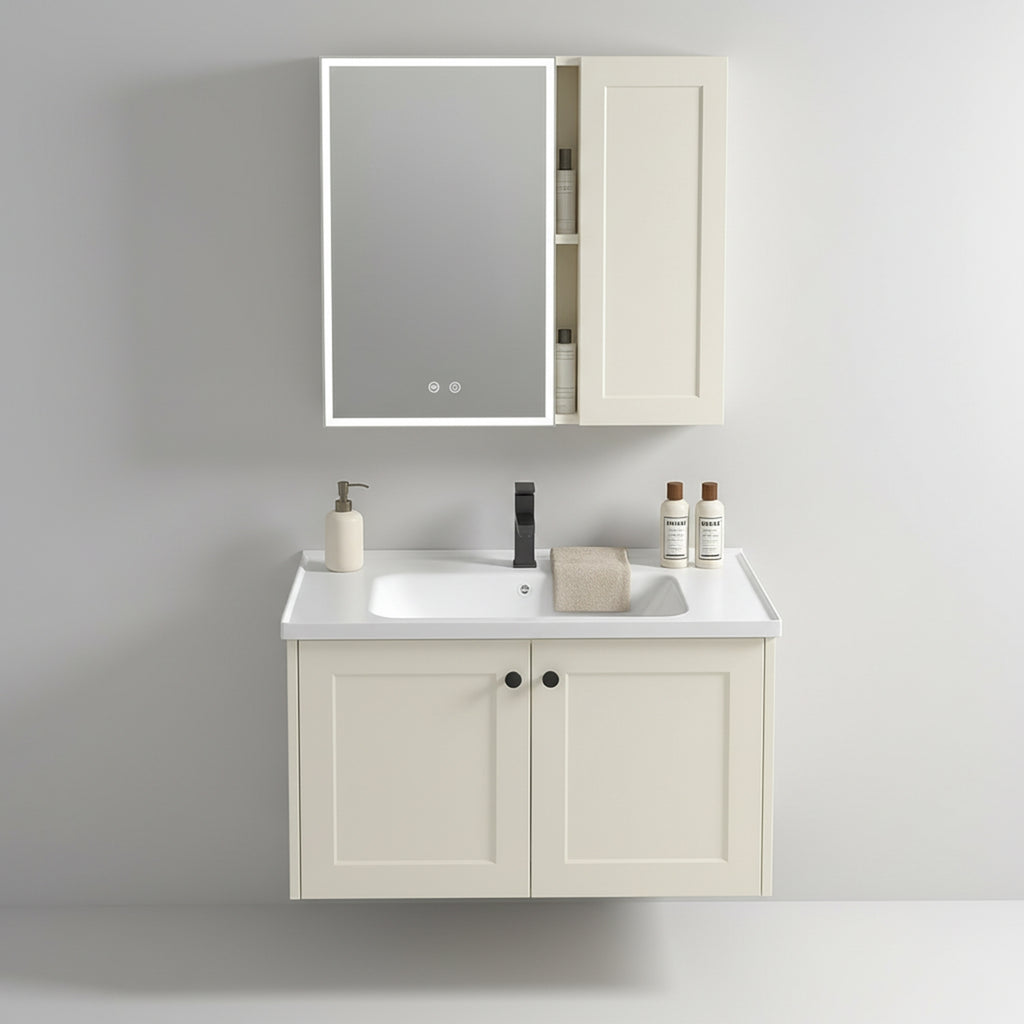 Sada koupelnového nábytku s umyvadlem Monti 60cm Creme  1