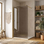 Sprchová zástěna Rea Flexi Brown / Brush Gold 110  6