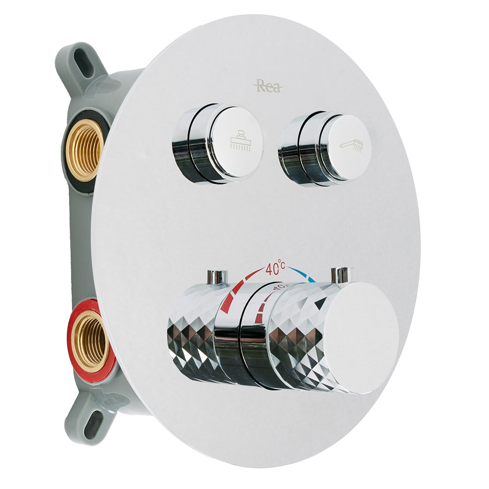 Podomítková sprchová sada Rea Lungo Diamond Chrom + BOX  2