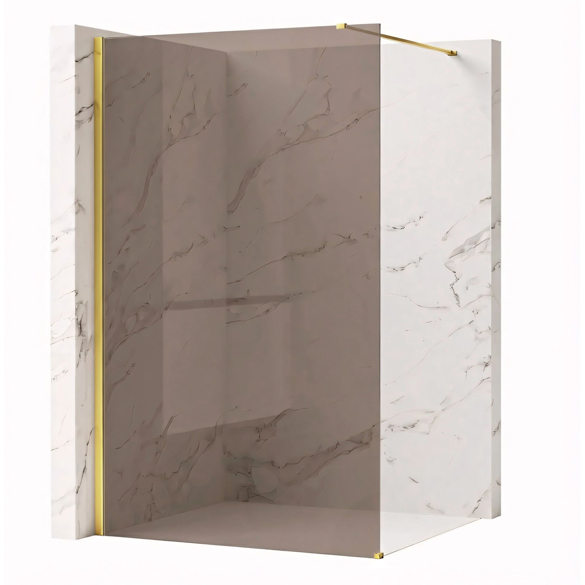 Sprchová zástěna Rea Flexi Brown / Gold 90  2