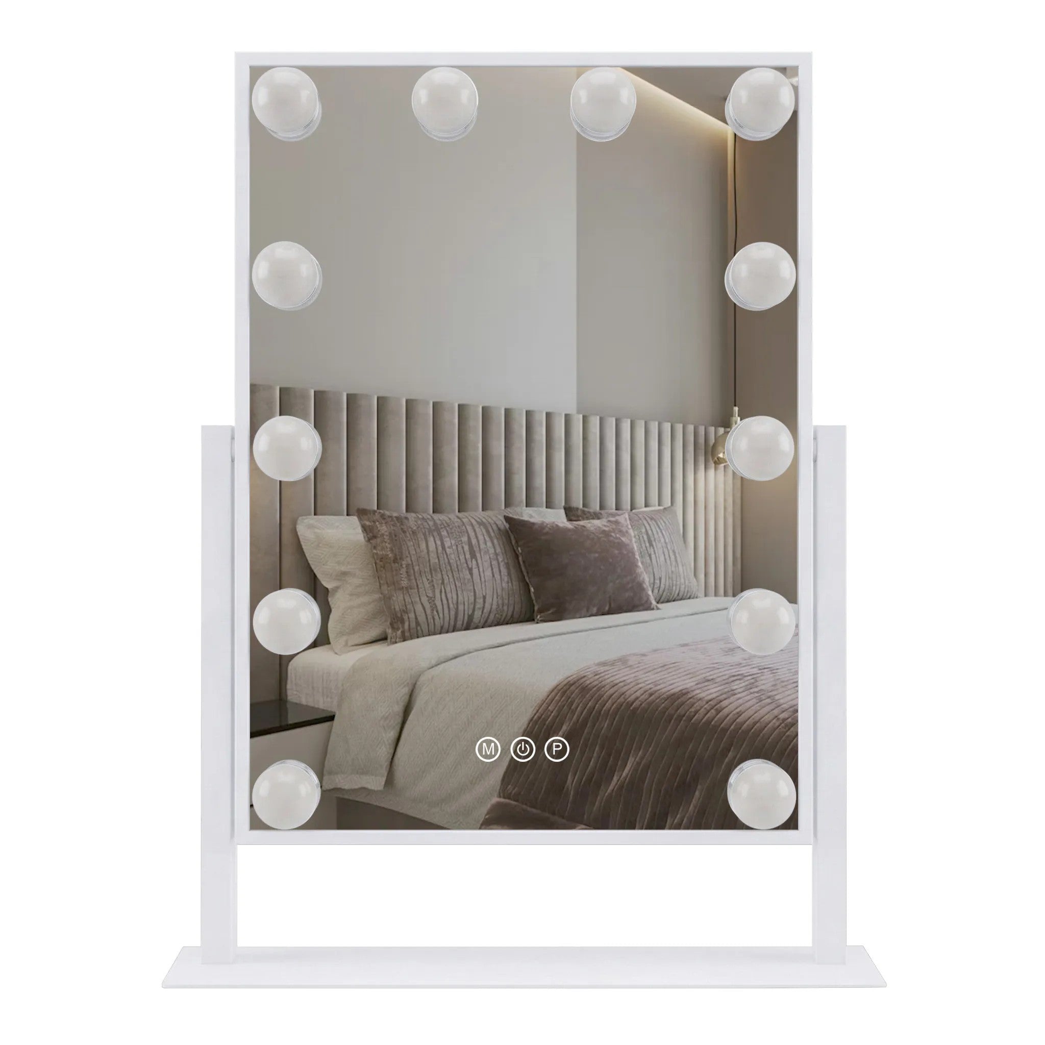 Zrcadlo LED HOLLYWOOD White 30x40  6