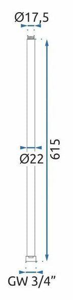 Prodloužení pro vanovou/sprchovou soupravu GOLD 60cm  6