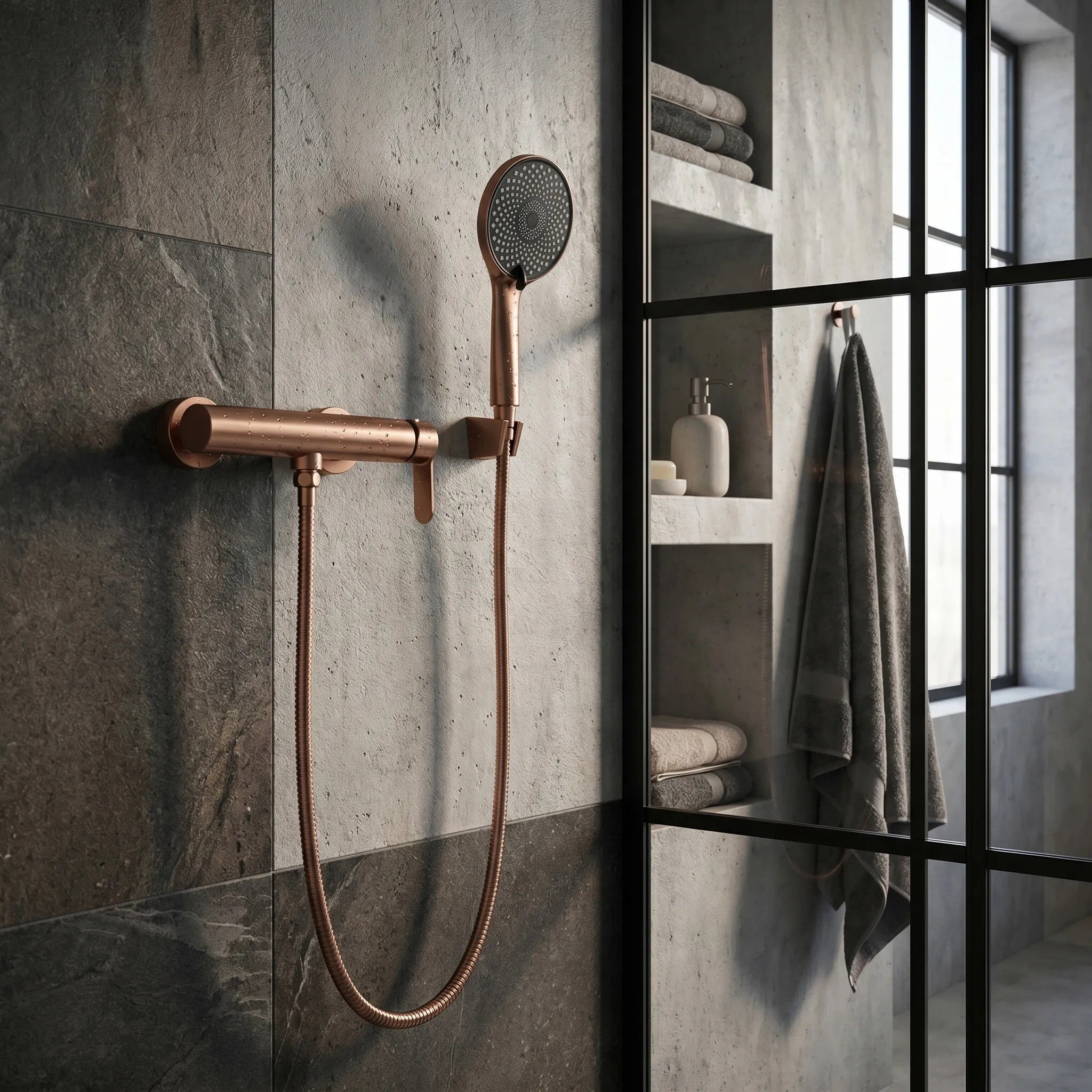 Sprchová baterie REA Arcos Brush Copper  6