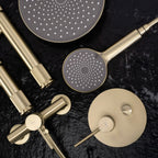 Podomítková sprchová sada Rea Lungo Stripe Gold Brush + BOX  6