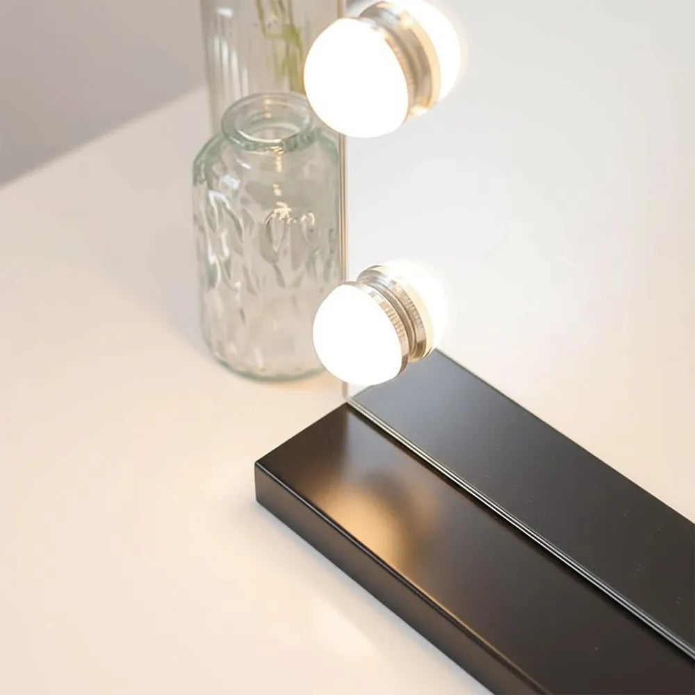Zrcadlo LED HOLLYWOOD Black  6
