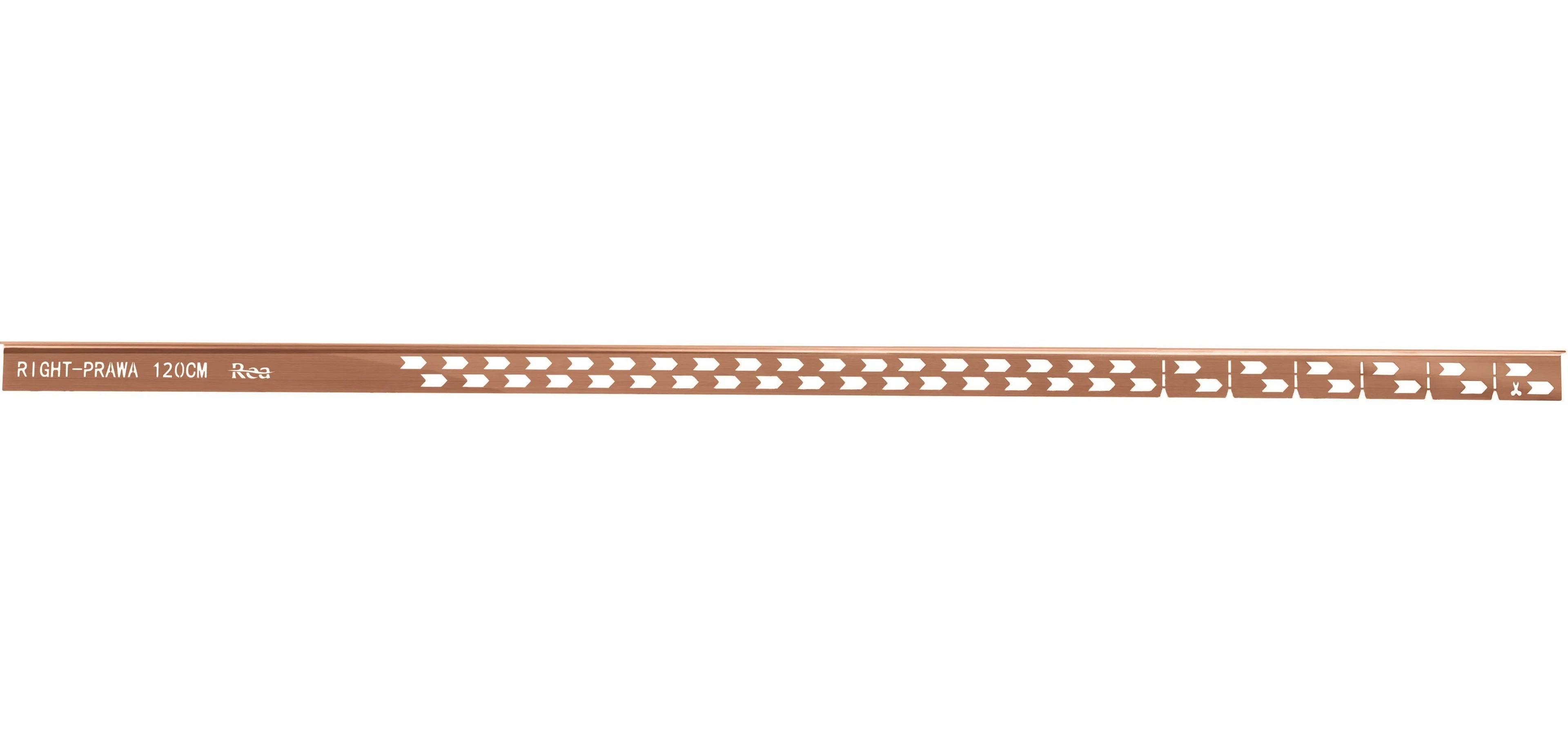 Spádová lišta sprchové vaničky 120cm Brush Copper vlevo 6