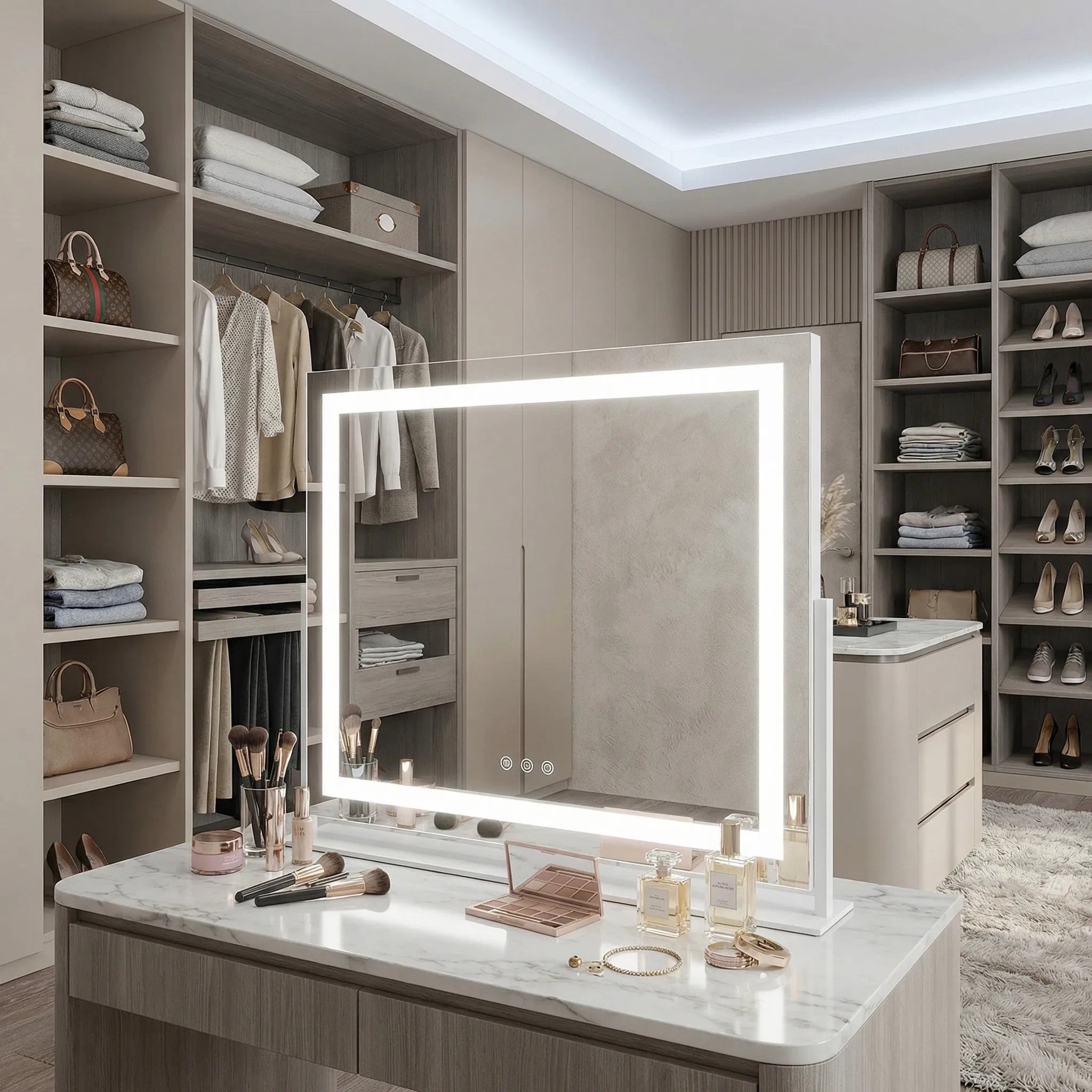 Zrcadlo LED STUDIO White 58x45  6