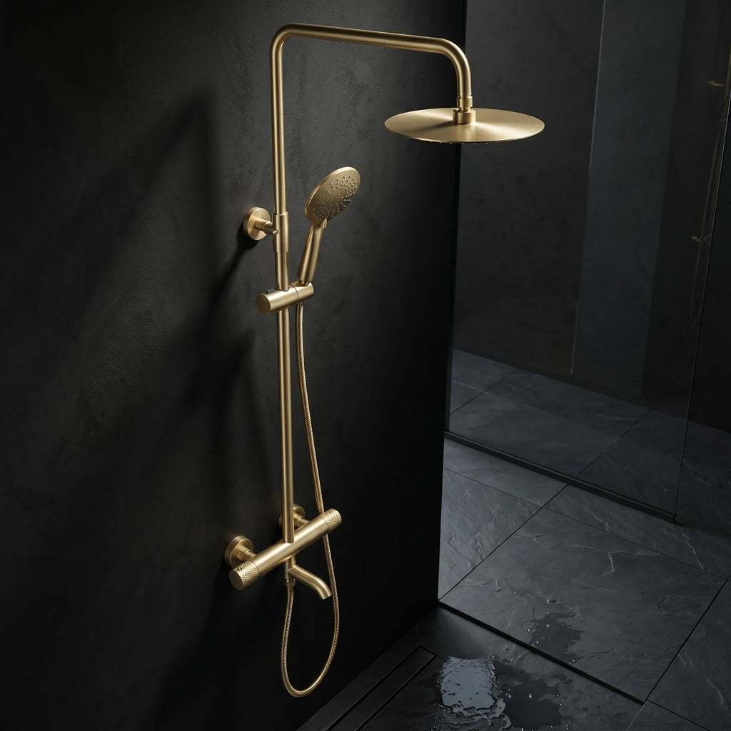 Sprchová sada s termostatem REA LUNGO Diamond - Gold Brush  6
