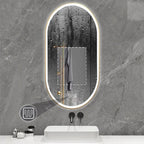 Zrcadlo LED OVL 50x100cm Brush Gold  6