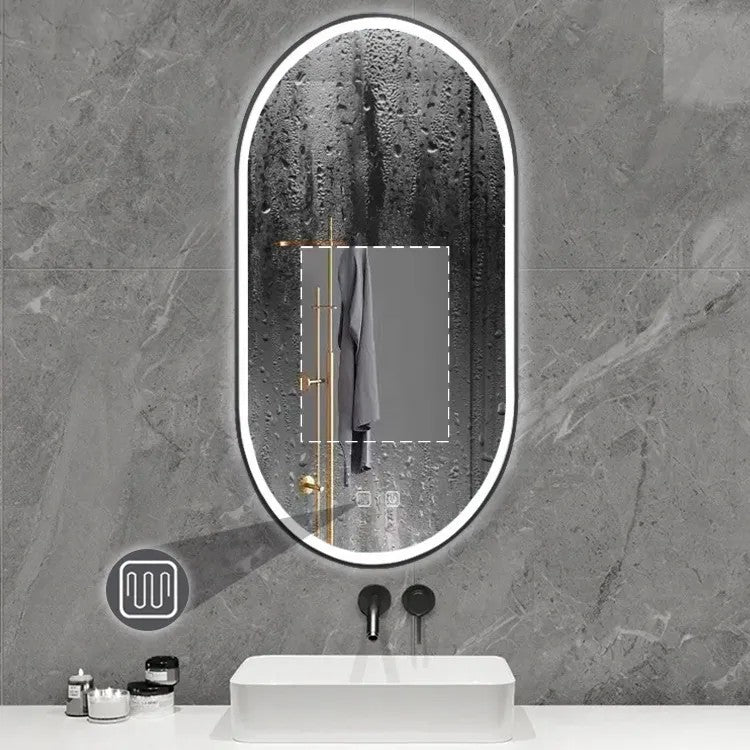 Zrcadlo LED OVL 50x100cm Black  6