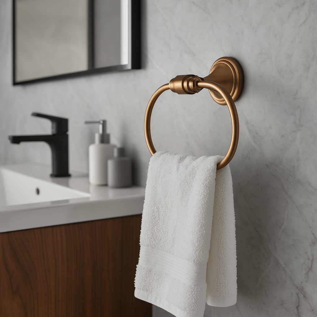 Koupelnový věšák RING 16101 Aristo Kartáčovaná měď  2