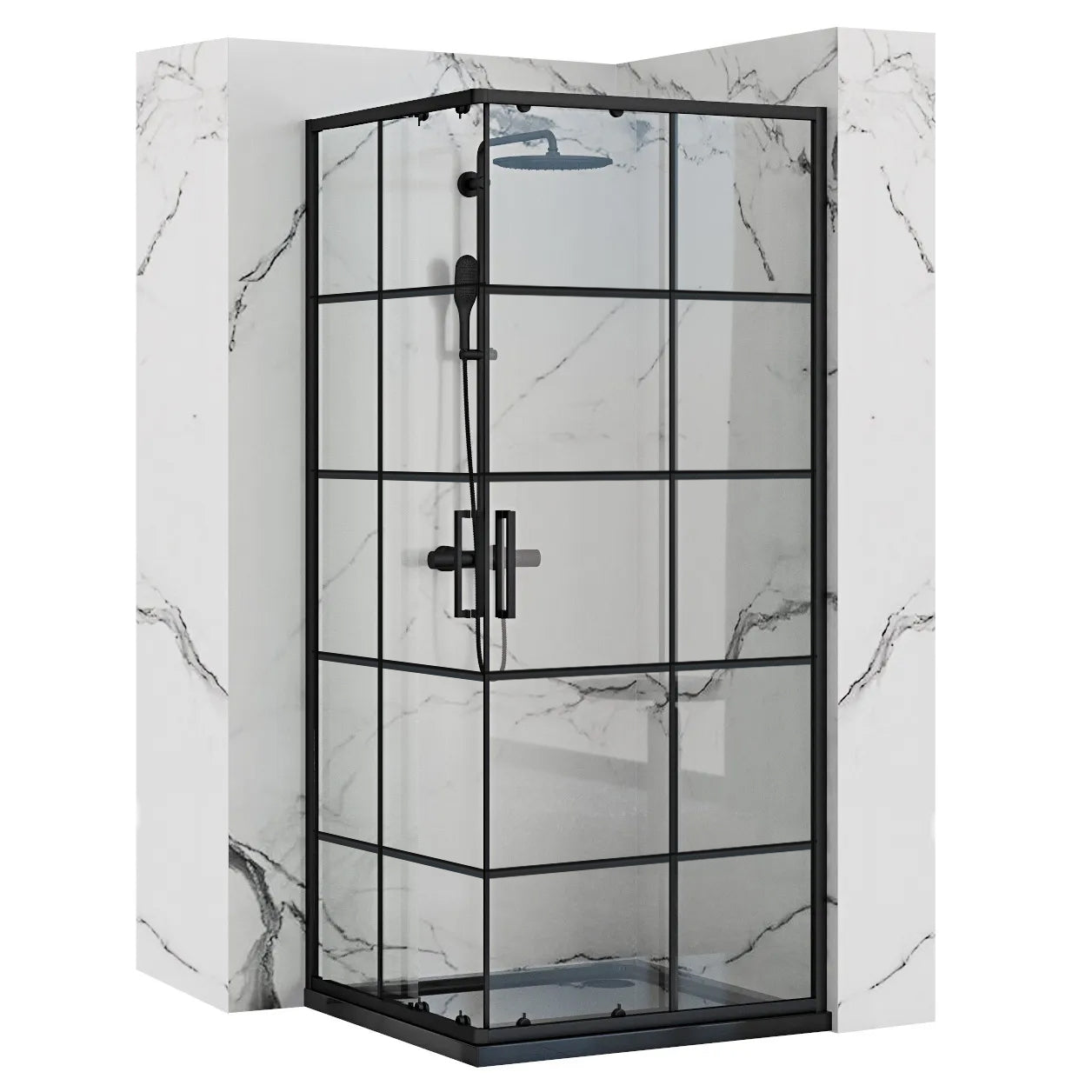 Sprchový kout REA CONCEPT 90x90 - černý Bez sprchové vaničky 1