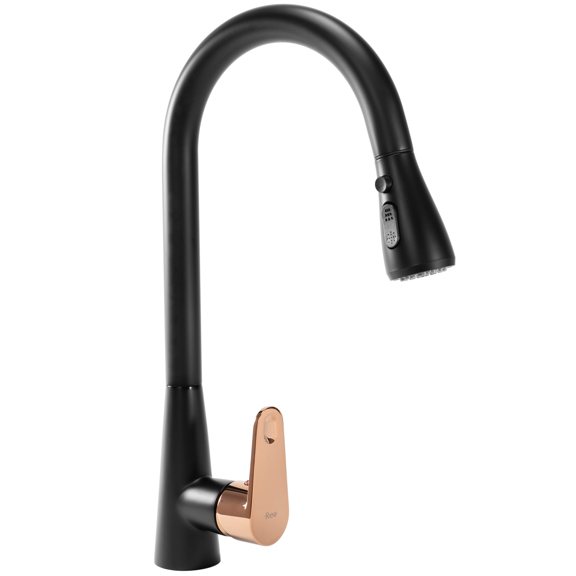 Kuchyňská baterie Rea Mild black mat rose gold  1