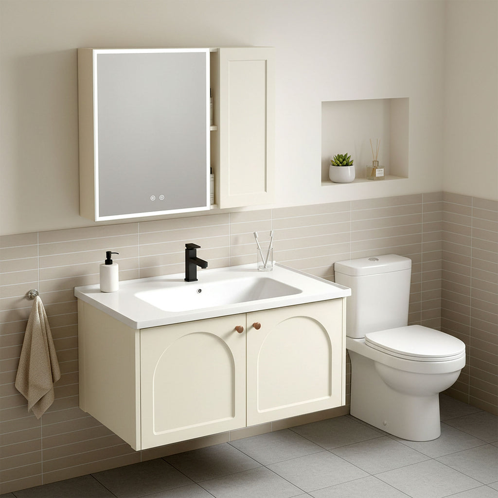 Sada koupelnového nábytku s umyvadlem Denver 80cm Creme  6