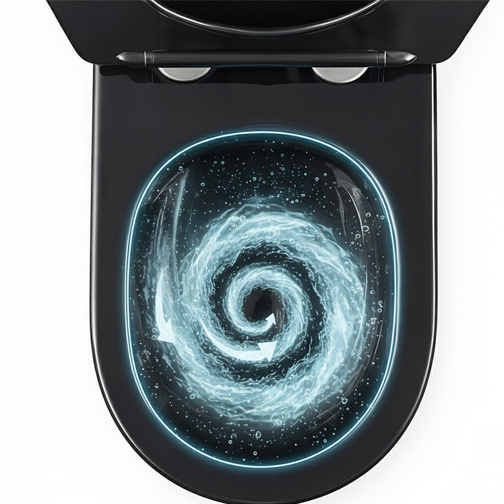 Závěsná WC mísa Rea Carlo Mini Tornado Black Brush Gold  7