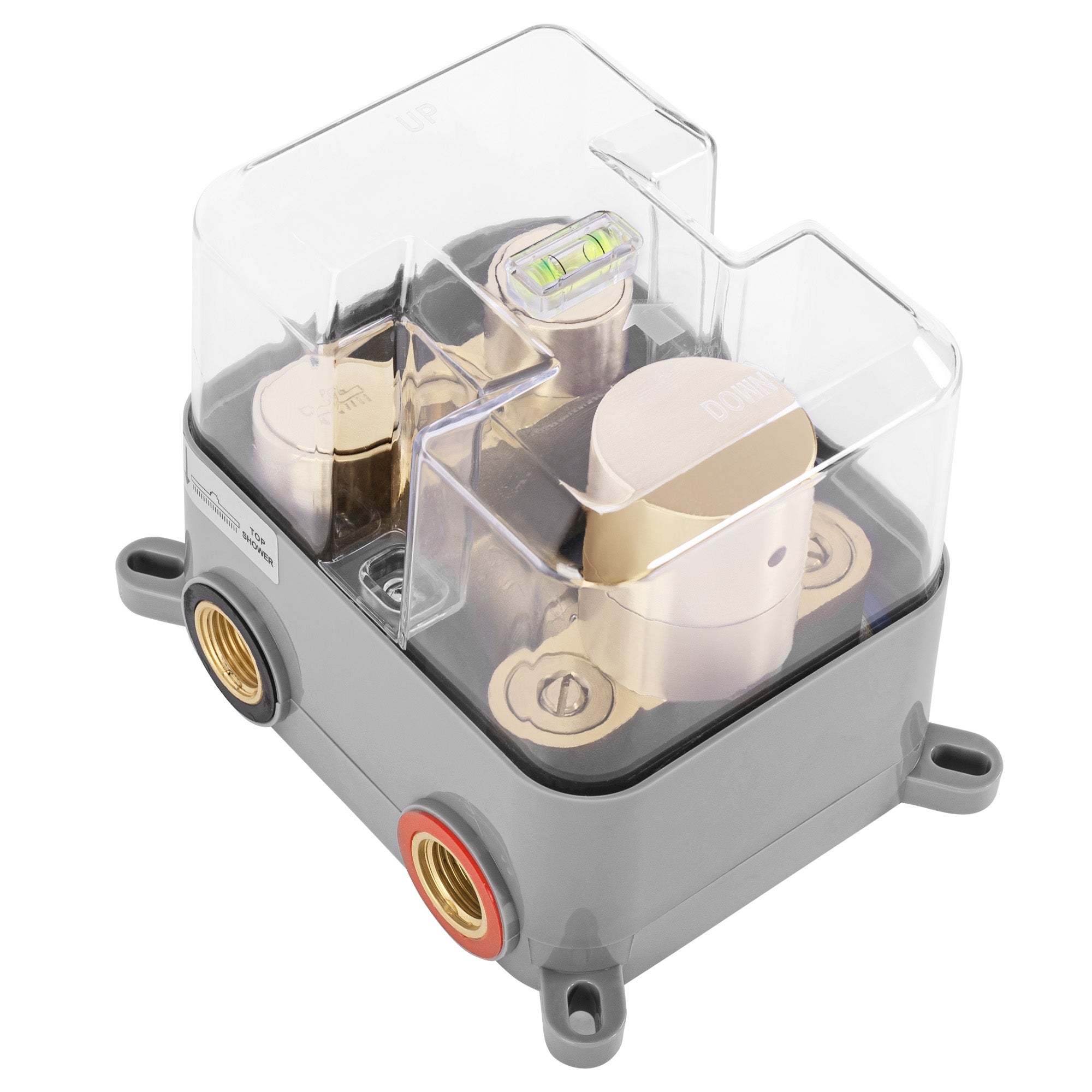 Podomítková sprchová sada LUNGO - zlato + termostat + BOX  5