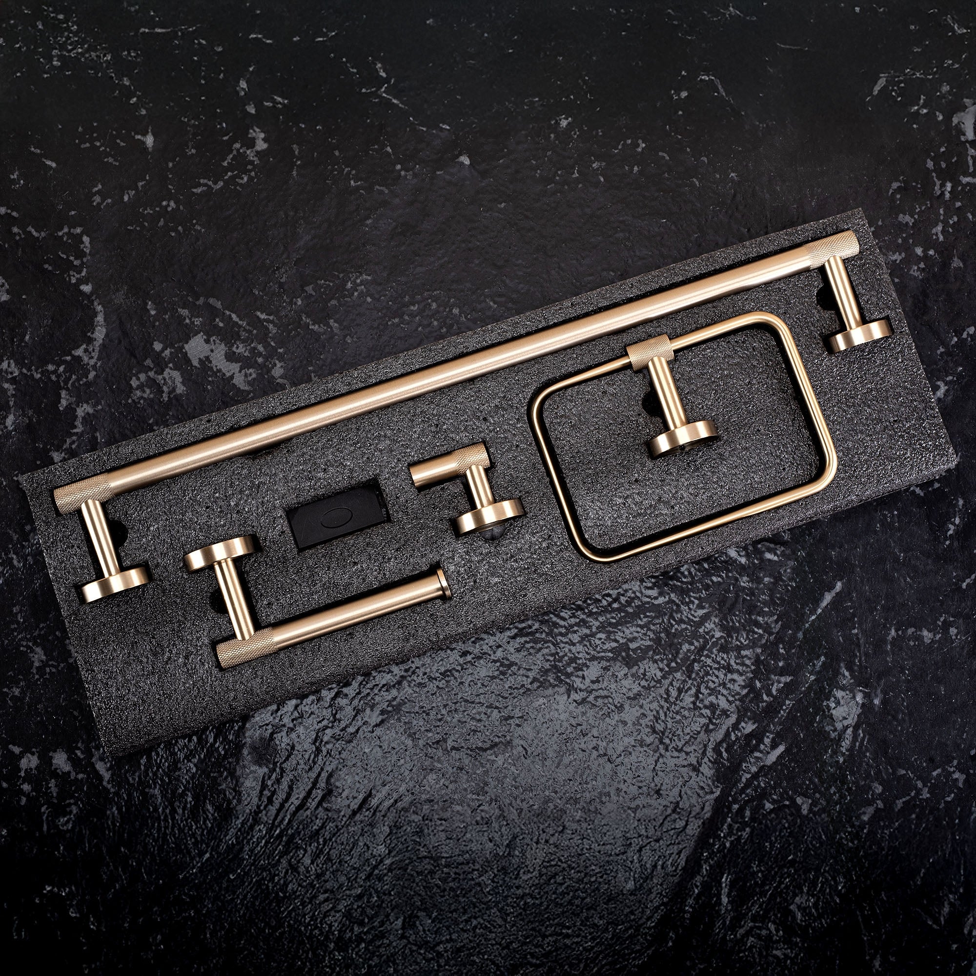 Sada koupelnových doplňků GRID Brush Gold 4 díly  7