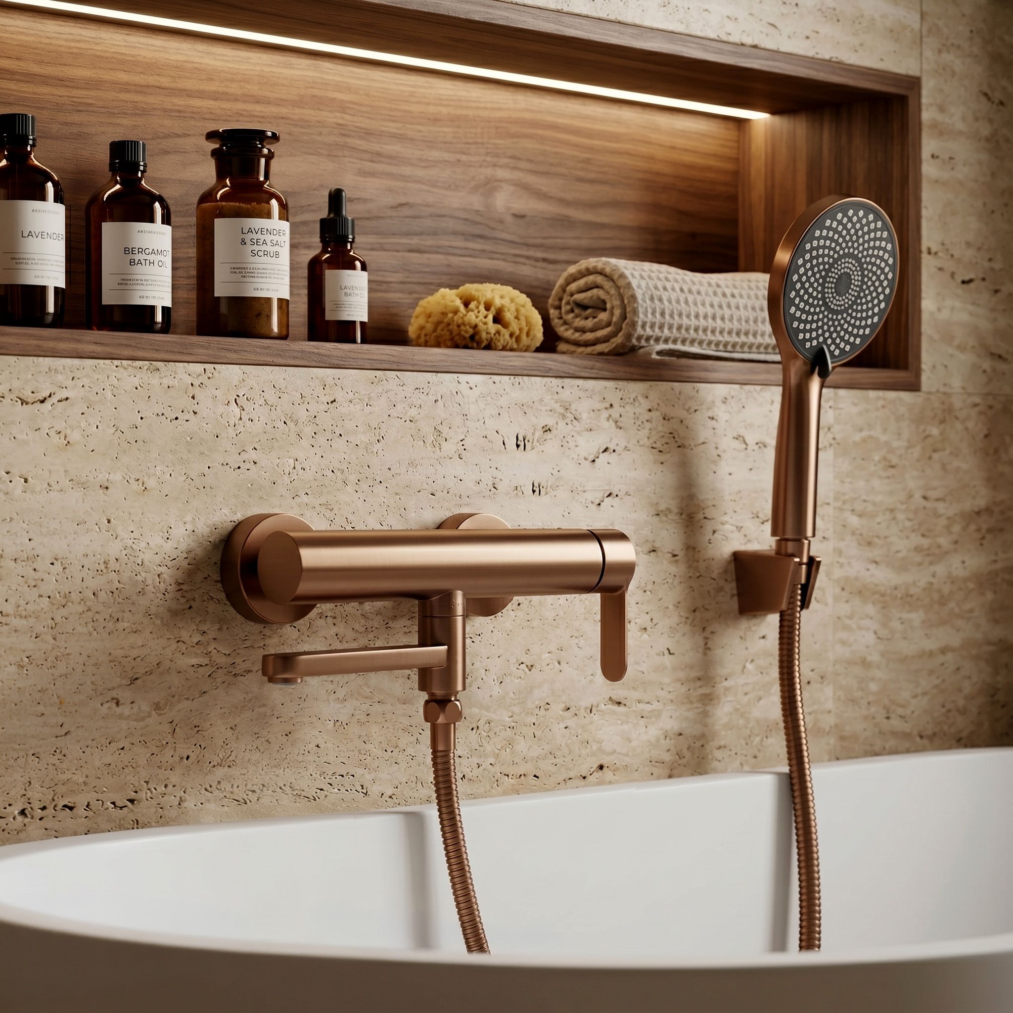 Vanová baterie Rea Arcos Brushed Copper  4
