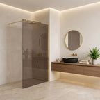Sprchová zástěna Rea Flexi Brown / Gold 130  10