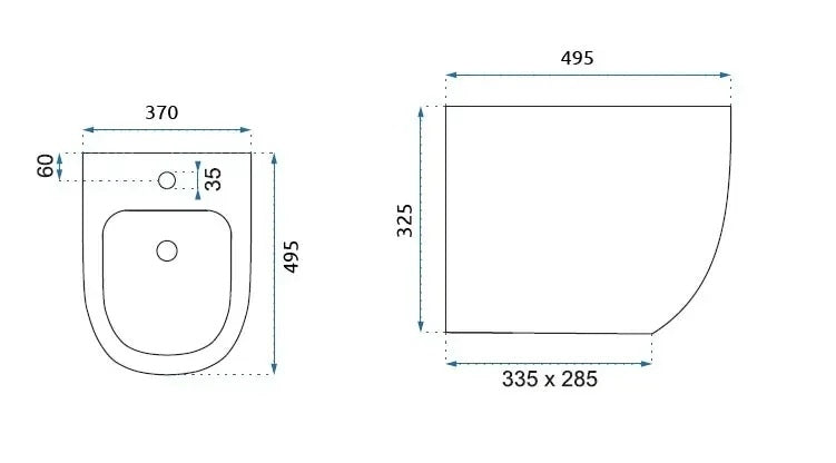 Závěsná WC mísa REA CARLO Mini Rimless - bílo-zlatý  5